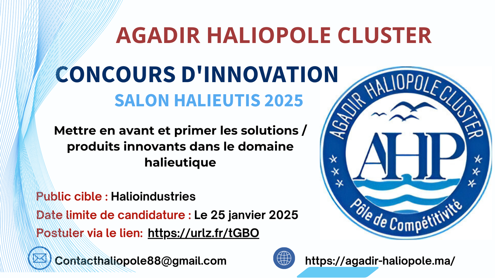 AFFICHE CONCOURS D’INNOVATION -SALON HALIEUTIS