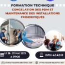 FORMATION – CONGELATION DES PDM ET MAINTENANCE DES INSTALLATIONS FRIGORIFIQUES