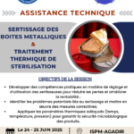 Appui technique- SERTISSAGE DES BOITES METALLIQUES & TRAITEMENT THERMIQUE DE STERILISATION
