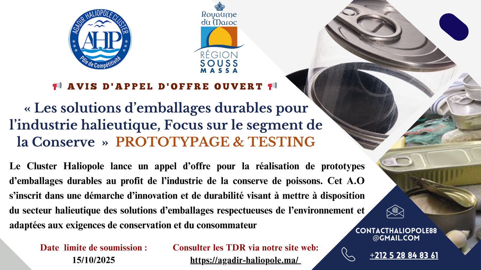 AO Projet d’emballage durable