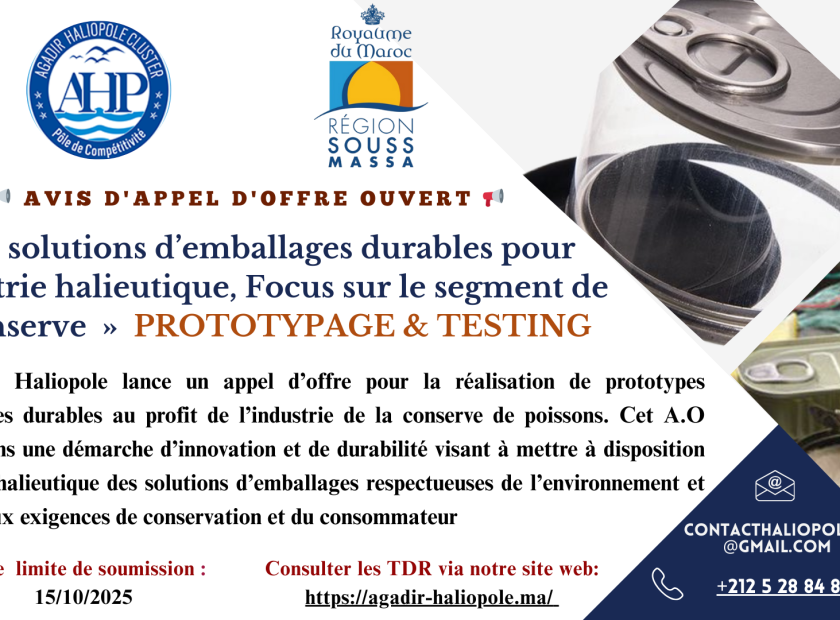 AO Projet d’emballage durable